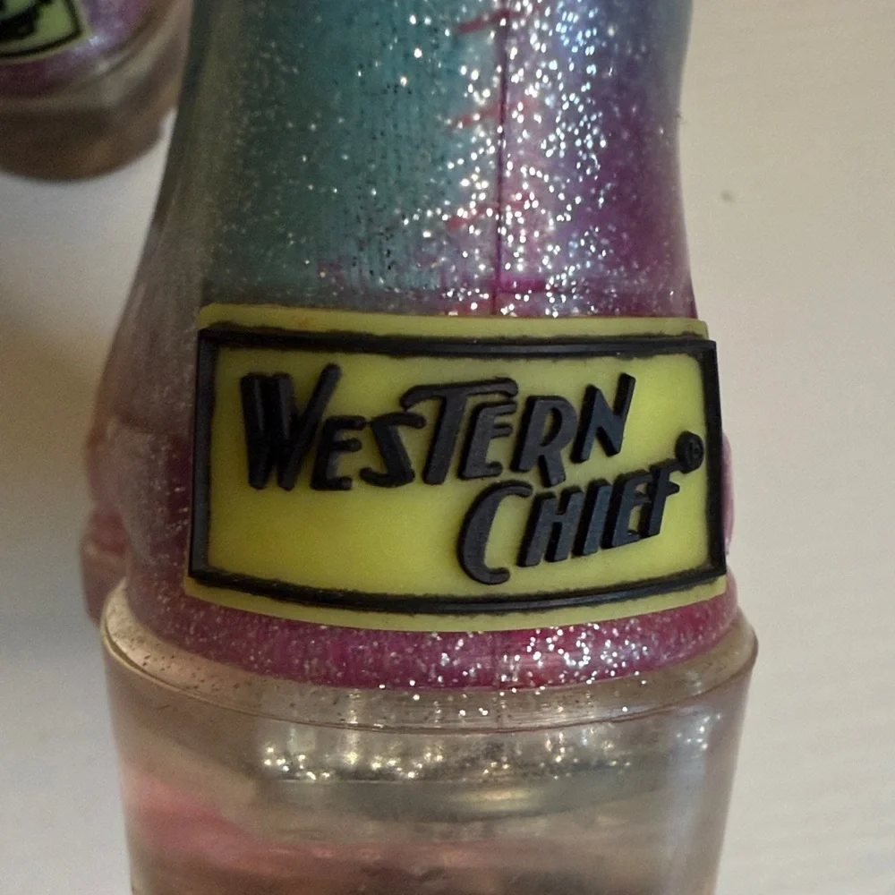 Western Chief Glitter Ombré Light Up Rain Boots